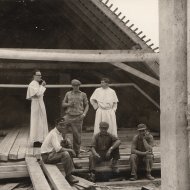1963 - Dachstuhlsanierung im Kloster