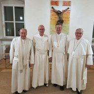2023 - Visitation der Abtei Windberg - Visitatoren Abt Lukas Dikany, Stift Schlägl, und P. Eric Seghers, Abtei Averbode