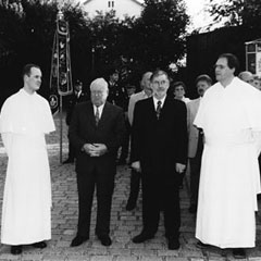 Begrüßung von P.Dominik und Fr. Josef in Haselbach