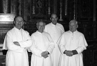 50 Jahre in Windberg: P. Ephrem, P. Roger, P. Laurentius, P. Wolfgang