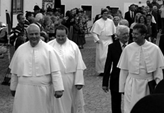 Empfang vn P.Simeon und P.Anselm in St. Englmar